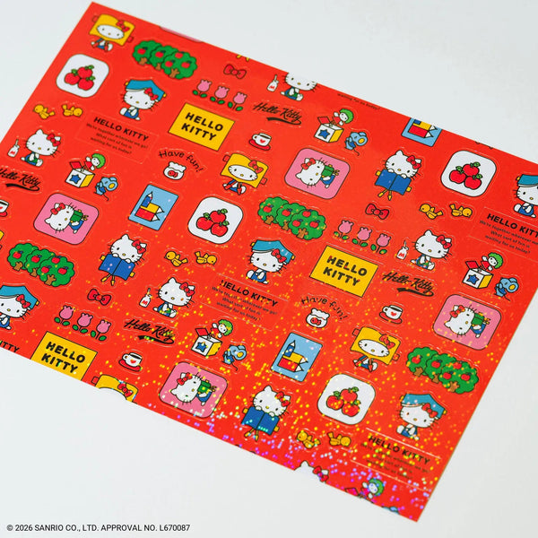 HELLO KITTY Sticker Set – Techo to Nakayoshi Hobonichi Collaboration Holographic Stickers