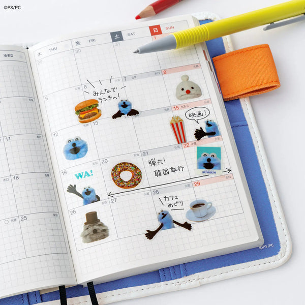 Puppet SunSun × Hobonichi 31 Days Stickers – Clear PET Planner Stickers for Hobonichi Techo