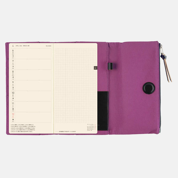 Hobonichi Techo 2027 Tragen Purple Weeks Cover