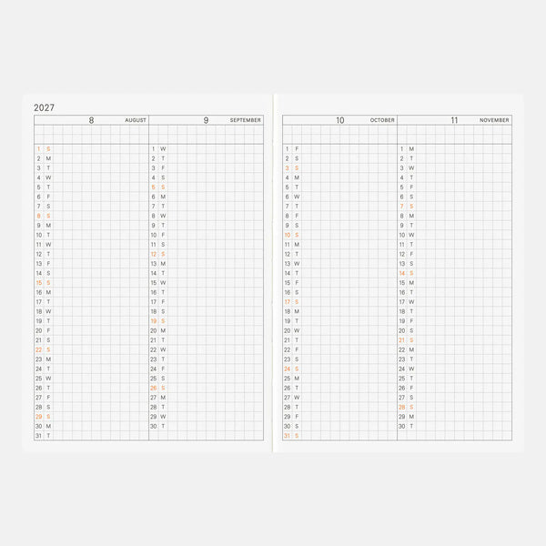 Hobonichi Techo 2027 Planner A6 English Edition