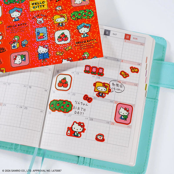 HELLO KITTY Sticker Set – Techo to Nakayoshi Hobonichi Collaboration Holographic Stickers