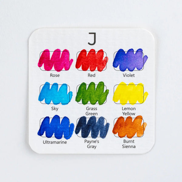 Vic Art Aqua Palette Solid Watercolor Set – 9-Color Compact Travel Palette