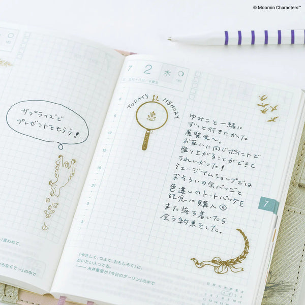 Moomin × Hobonichi Foil Clear Stickers – Adventure Record