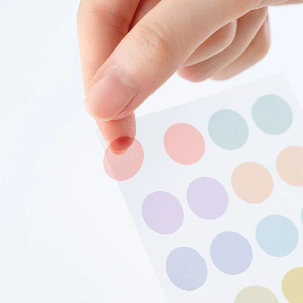 Hobonichi Techo 2027 TSUKI no IRO See-Through Round Stickers 3.5mm / 6mm / 15mm