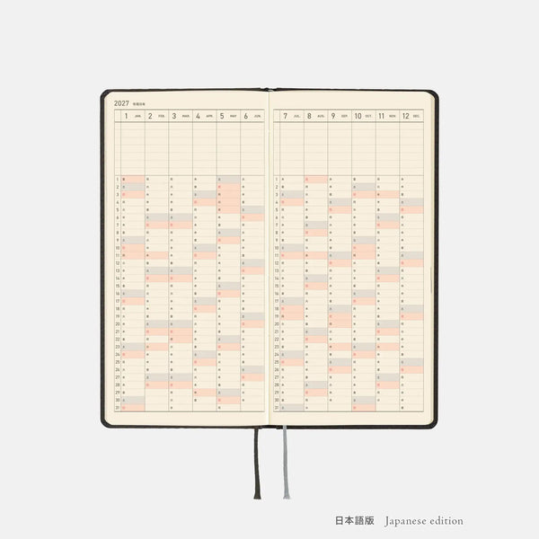 Hobonichi Techo 2027 Weeks Black Argyle Planner