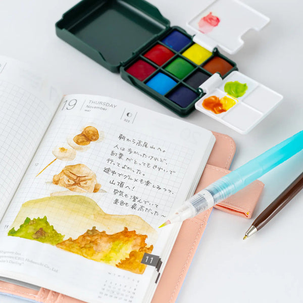 Vic Art Aqua Palette Solid Watercolor Set – 9-Color Compact Travel Palette