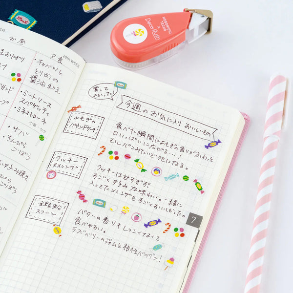 Plus x Hobonichi Deco Rush Decorative Tape – 10mm Planner Decoration Tape