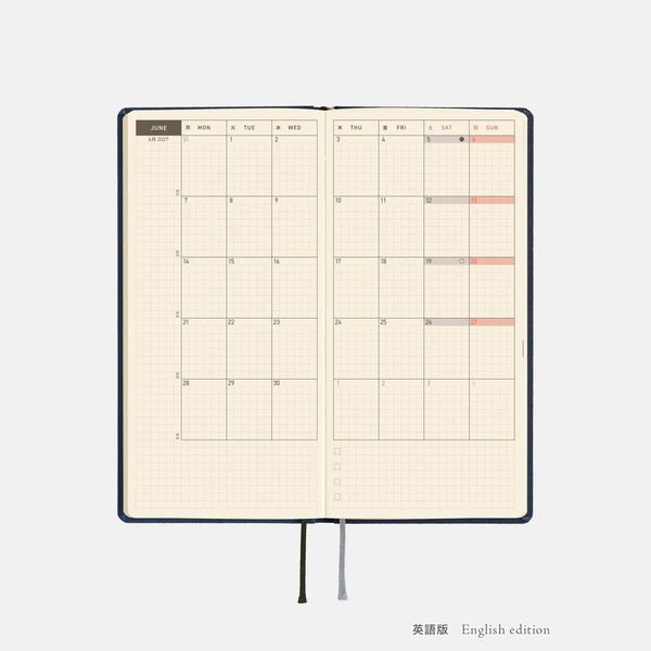 Hobonichi Techo 2027 Weeks Midnight Blue Planner