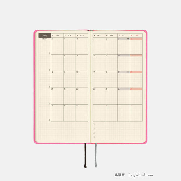 Hobonichi Techo 2027 Weeks Pink Sapphire Planner