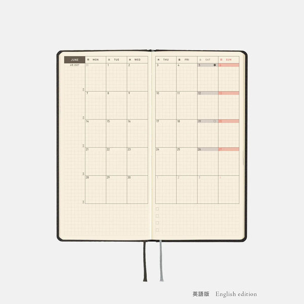Hobonichi Techo 2027 Weeks Black Argyle Planner