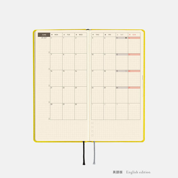 Hobonichi Techo 2027 Weeks MEGA Canary Yellow Planner