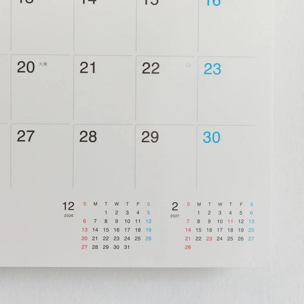 Hobonichi Whiteboard Calendar 2027 Medium