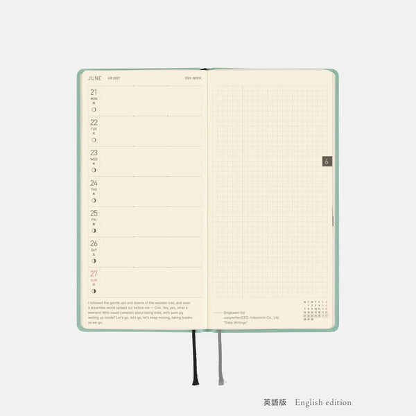 Hobonichi Techo 2027 Weeks Hisui Planner