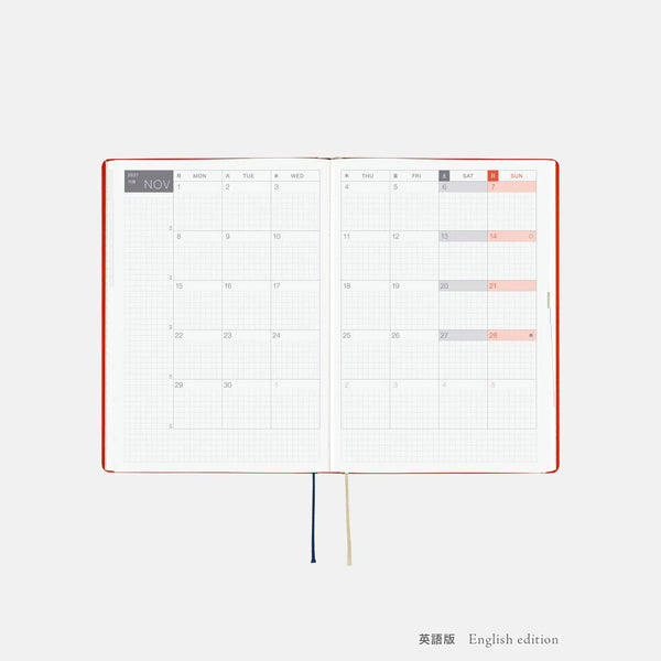 Hobonichi HON 2027 Yumi Kitagishi “White Cat & Rabbit Tea Time” A5 Daily Planner – Japanese or English Edition