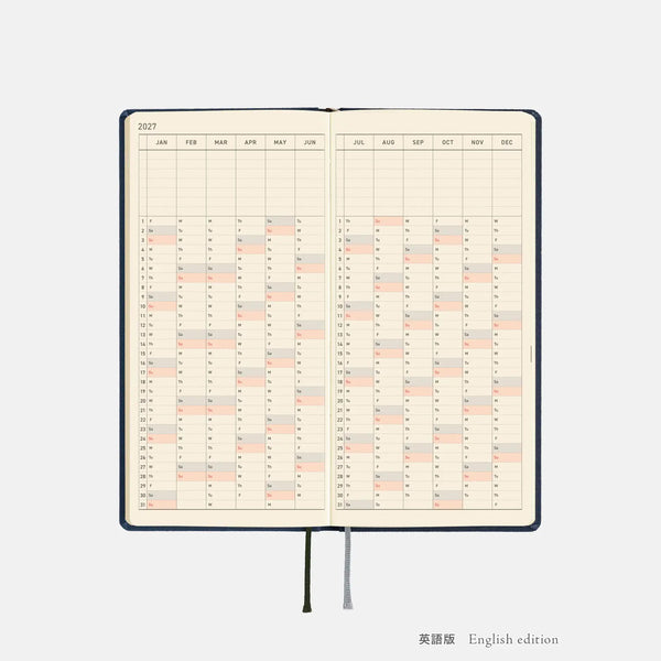 Hobonichi Techo 2027 Weeks Midnight Blue Planner