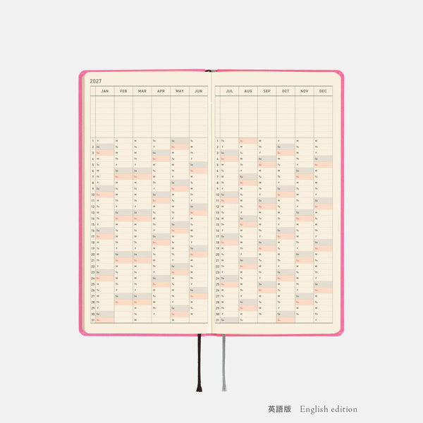 Hobonichi Techo 2027 Weeks Pink Sapphire Planner