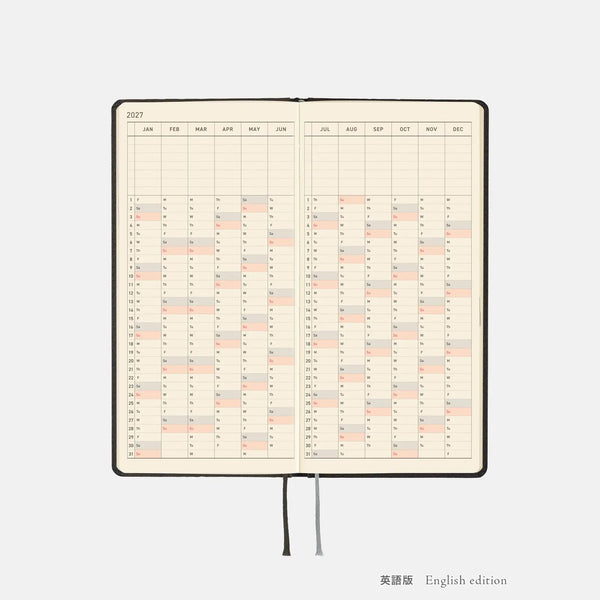 Hobonichi Techo 2027 Weeks Black Argyle Planner