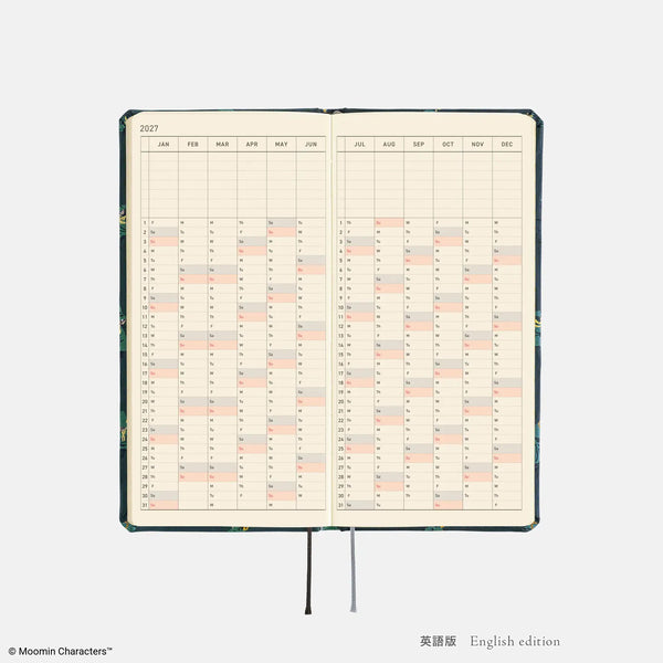 Moomin Hobonichi "A Day with Snufkin" 2027 Weeks Planner – Japanese English Edition