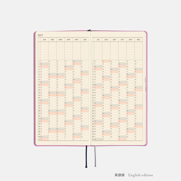 Hobonichi Techo 2027 Weeks Lavender Milk Planner