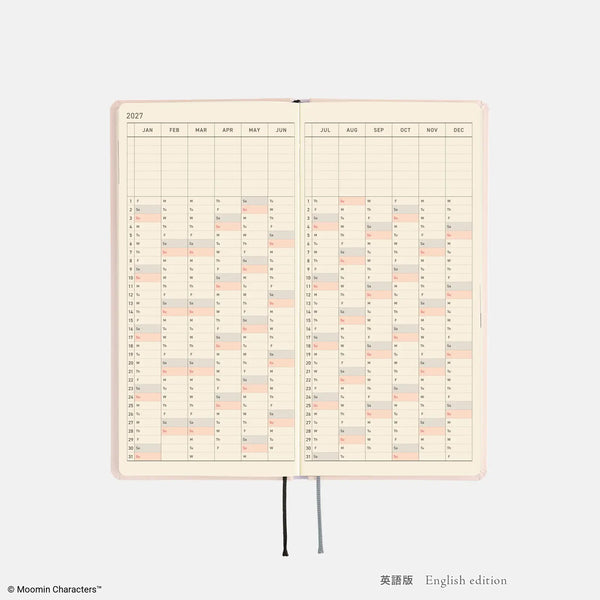 Moomin Hobonichi "Gather Around the Table" 2027 Weeks Planner – Japanese English Edition