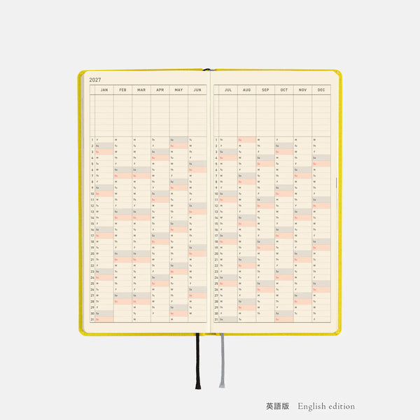 Hobonichi Techo 2027 Weeks MEGA Canary Yellow Planner