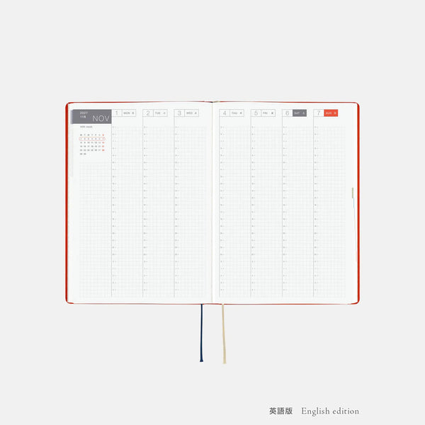 Hobonichi HON 2027 Yumi Kitagishi “White Cat & Rabbit Tea Time” A5 Daily Planner – Japanese or English Edition