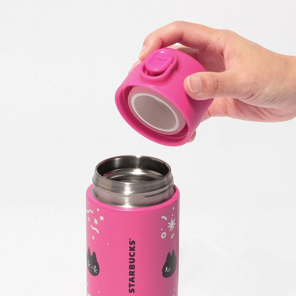 Starbucks Halloween 2024 Stainless Steel Bottle Pink Cat 381ml