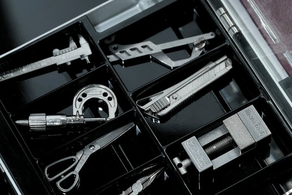 12 Types Micro Tool Set Miniature Collectibles Attaché Case Dad Gift