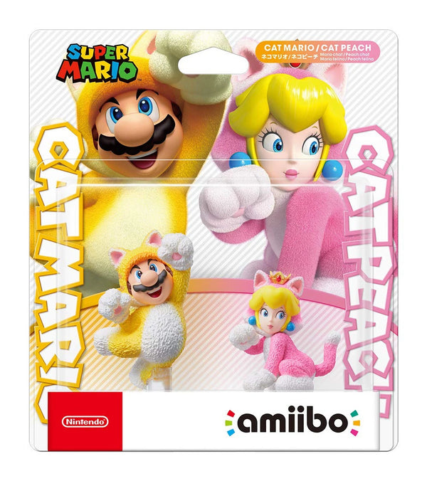 amiibo Super Mario Series Double Pack: Cat Mario & Cat Peach Figures