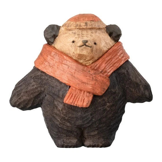 Masao Takahata Woodcarving Style Bear Figure Collection Complete 5 Set