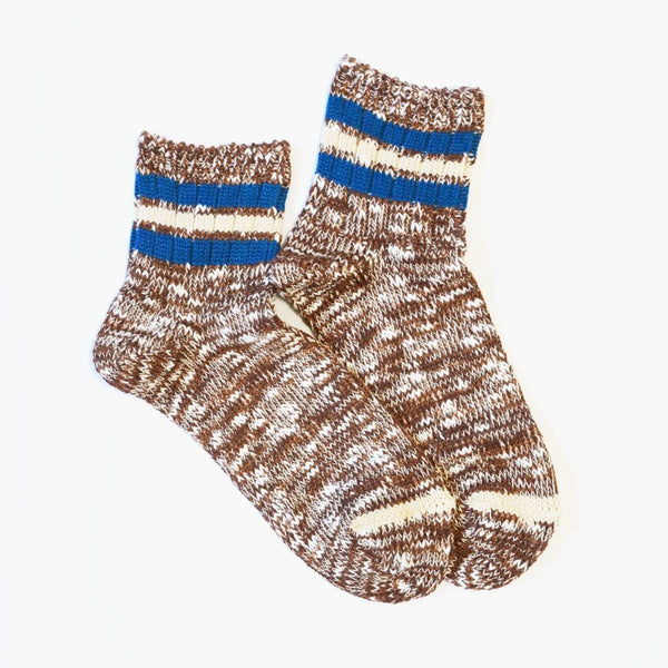 ANONYMOUSISM 3 Line Slub Quarter Socks
