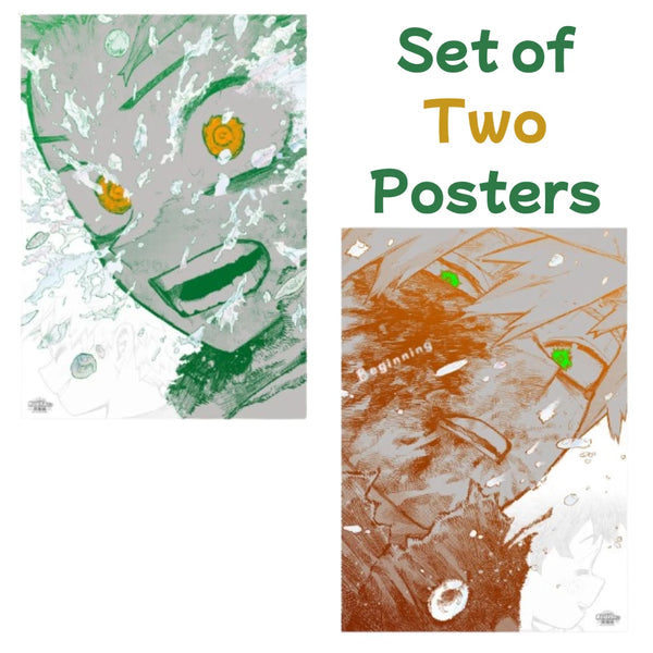 My Hero Academia Exhibition The Beginning A2 Art Poster Set 2 Pack