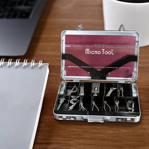 12 Types Micro Tool Set Miniature Collectibles Attaché Case Dad Gift