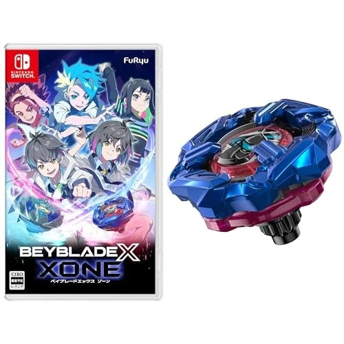 Beyblade X: XONE Game with Exclusive Rare Bey "Shinobi Knife 4-60LF Metal Coat Blue"
