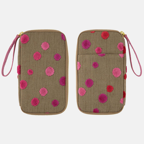 Hobonichi Techo 2026 Pink Polka Dot Small Drawer Pouch