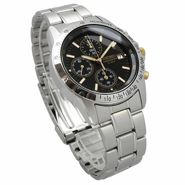 SEIKO SPIRIT SBTQ043 Black Quartz Stainless Steel Watch