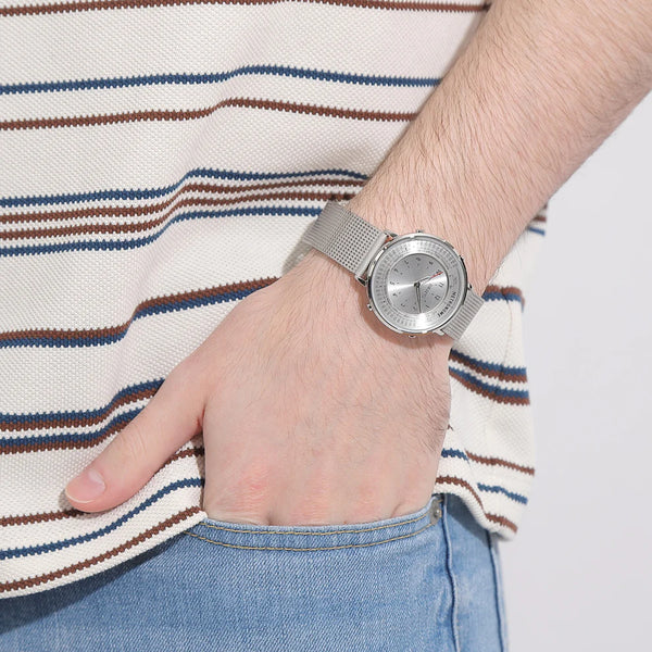 Seiko SMW007A Metronome Standard Line Silver Mesh Band Watch