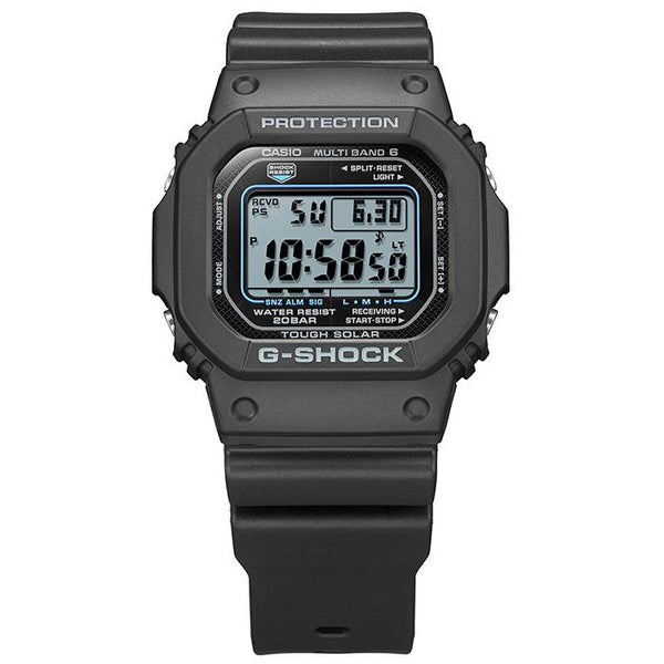 Casio G‑Shock GW‑M5610U‑1CJF 5600 Series Multi‑Band 6 Solar Black Resin  Digital Watch