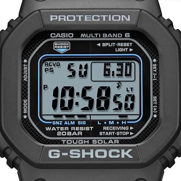Casio G‑Shock GW‑M5610U‑1CJF 5600 Series Multi‑Band 6 Solar Black Resin  Digital Watch