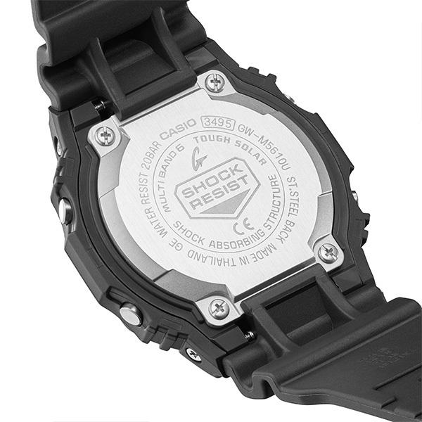Casio G‑Shock GW‑M5610U‑1CJF 5600 Series Multi‑Band 6 Solar Black Resin  Digital Watch