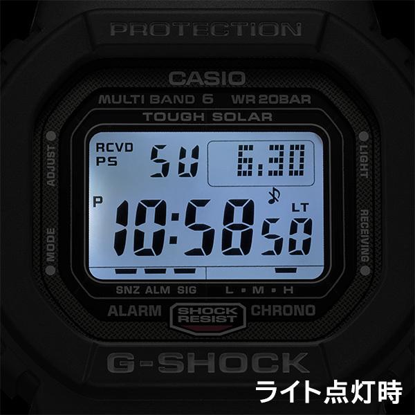 Casio G‑Shock GW‑M5610U‑1CJF 5600 Series Multi‑Band 6 Solar Black Resin  Digital Watch