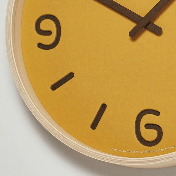 Lemnos THOMSON PAPER NY18-15 YE Saffron Analog Wall Clock