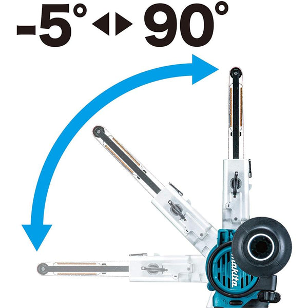 Makita BS180DZ Cordless Belt Sander Body Only with Side Grip 9mm Sanding Belts