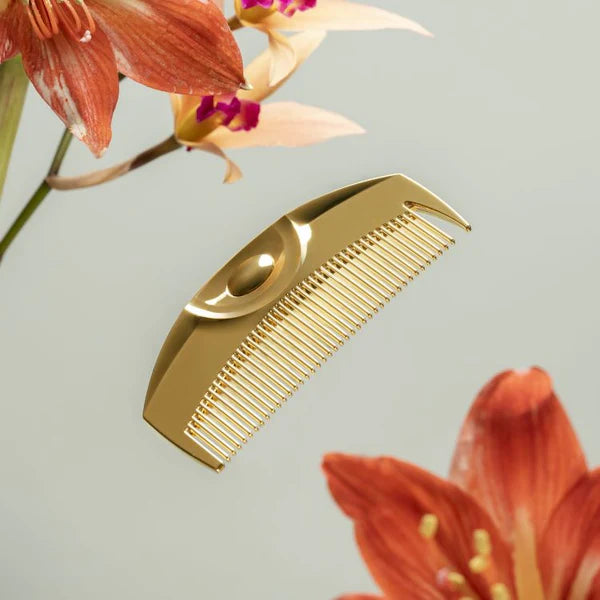 LOVECHROME K24GP Tsuki Gold Folding Hair Comb
