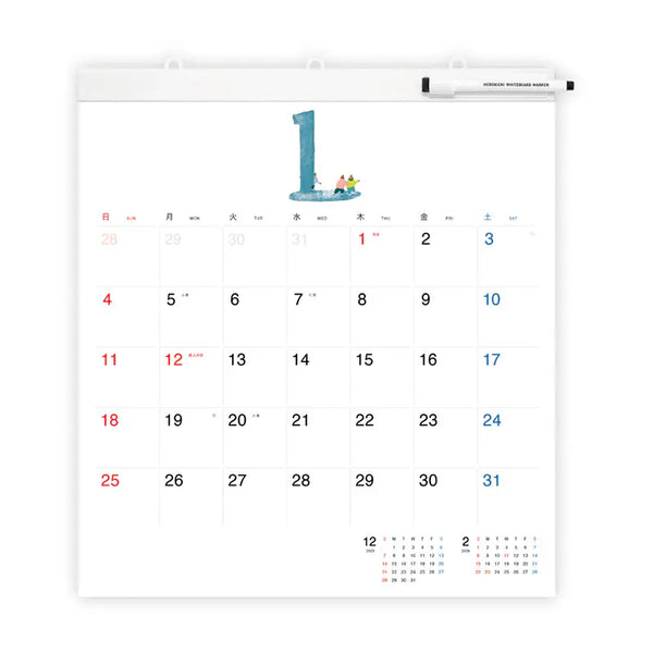 Hobonichi 2026 Full-Size Whiteboard Calendar