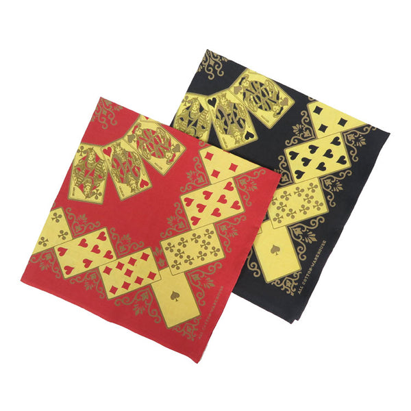 WAREHOUSE Selvedge WH5240 Playing card Print  Bandana