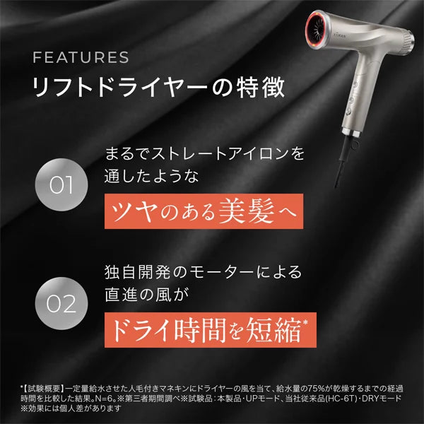 YA-MAN YJHC2 Lift Hair Dryer Smart Compact Foldable Hair Dryer