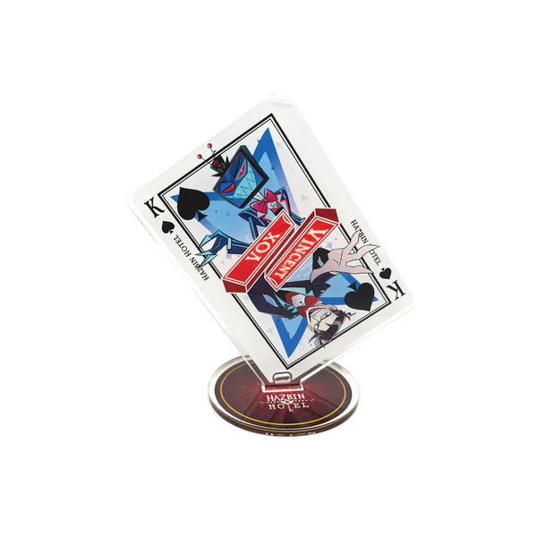 Hazbin Hotel Vox Playing Card Acrylic Stand & Keychain [Pre-order]