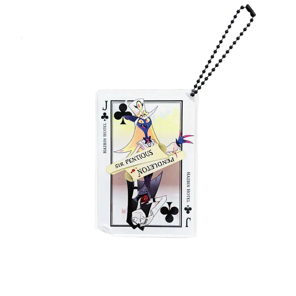 Hazbin Hotel Sir Pentious Playing Card Acrylic Stand & Keychain [Pre-order]
