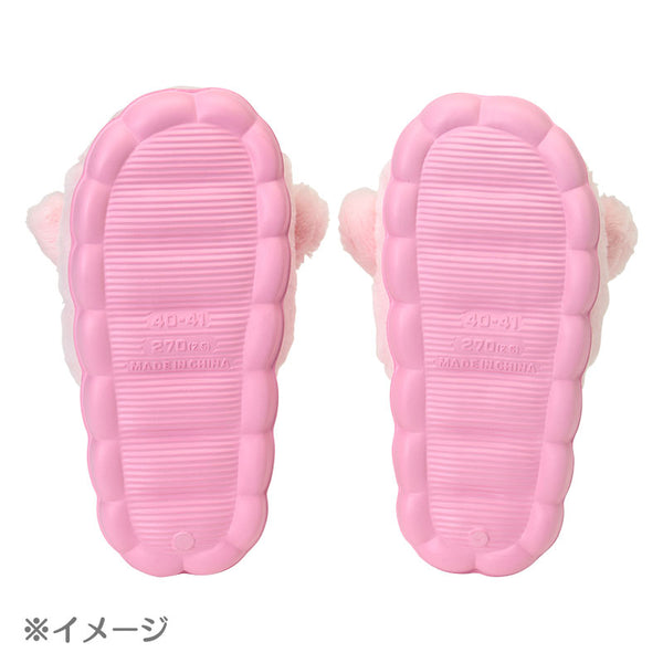 Sanrio Hello Kitty Face Plush Slippers – Adult Size